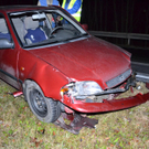 B55: Unfall auf spiegelglatter Fahrbahn