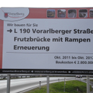 Frutzbrücke zerschnitten