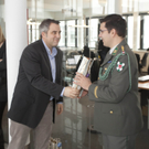 Besuch der Militärmusik im Medienhaus