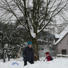 Schneeräumung der 1. Klasse der VS Brederis