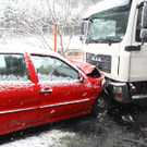 Crash im Schnee in Pernitz