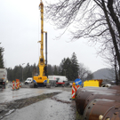 Bohrarbeiten im Frutzbett