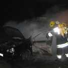 Fahrzeugbrand auf der LB4 Großweikersdorf 29.1.2012