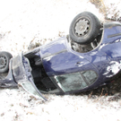 Lustenau: Auto in Graben