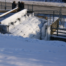 Mühlrad in Rankweil eingefrohren