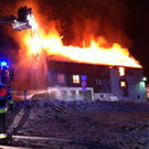 Lochau: Wohnhaus in Vollbrand