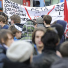 Protestzug gegen ACTA-Abkommen in Wien