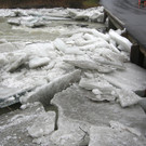 Eisschollen in der Dornbirner Ache