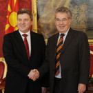 Mazedonischer Präsident Ivanov besuchte Bundespräsident Fischer