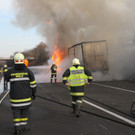 Lkw-Brand auf A8