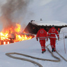 Bilder: Hütte in Brand