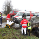 VU Dornbirn: Pkw in Graben gelandet