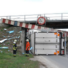 LKW-Unfall auf der B16 in Achau am 29.3.2012