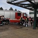 Einsatzübung von Feuerwehr, Polizei, Rettung in Donaustadt