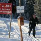 Langlaufen bei Sonnenschein 