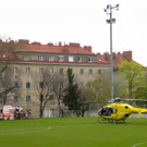 Leserreporter: Notarztbubschrauber am hanappi-Stadion