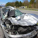 A14: Schweizer Pkw kracht in Sattelzug