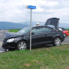 Unfall in auf der Forststraße in Neunkirchen am 17. April 2012