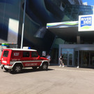 Feuerwehreinsatz im Einkaufszentrum Riverside in Wien-Liesing