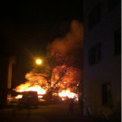 Großbrand beim Kloster Mehrerau in Bregenz: Leserreporter