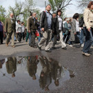 Protestmarsch durch Moskau