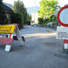 Radler und Fußgänger