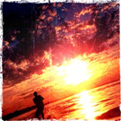 Wakeboarden bei Sonnenuntergang.JPG