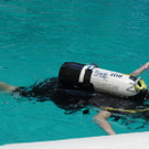 Tauchen in Wien: über Wasser