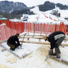 70. Hahnenkamm-Rennen : Letzte Vorbereitungen in Kitzbühel