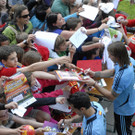 Stadionatmosphäre beim Fußballtraining