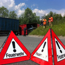 Lkw in Frastanz umgekippt