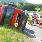 Lkw in Frastanz umgekippt II