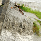 Niederschläge lassen den Rhein heftig anschwellen