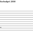 Gesamtaufstellung Kulturbudget 2008