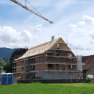 Firstfeier bei der Wohnanlage Hatlerdorf