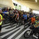 Massenandrang bei Radtour durch Pfändertunnel