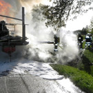 Heuwagen in Vollbrand