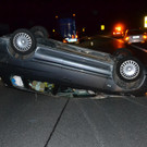 Pkw überschlug sich auf der A2 am Wechsel