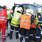 Einsatzdoku_02072012_Schwerer VU mit eingeklemmter Person A2 Seebenstein_1 Lkw und 3 Fahrzeuge _4_.JPG