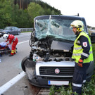 Einsatzdoku_02072012_Schwerer VU mit eingeklemmter Person A2 Seebenstein_1 Lkw und 3 Fahrzeuge _11_.JPG