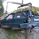 Einsatzdoku_02072012_Schwerer VU mit eingeklemmter Person A2 Seebenstein_1 Lkw und 3 Fahrzeuge _16_.JPG