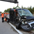 Einsatzdoku_02072012_Schwerer VU mit eingeklemmter Person A2 Seebenstein_1 Lkw und 3 Fahrzeuge _24_.JPG