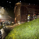 Gewitter: Brand in Heustadel in Schruns