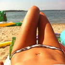 Heidi Klum am Strand - Twitter Fotos