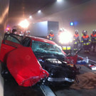Pkw und Kleinlaster in Pfändertunnel kollidiert - Erste Bilder