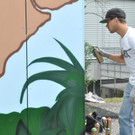 Graffiti-Bild beim Weltladen Mäder