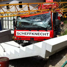 Baukran in Lech umgestürzt