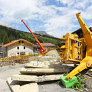 Baukran in Lech umgestürzt II