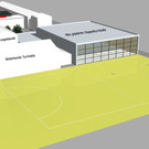 Planansicht Doppelturnhalle in Rankweil
