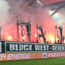 Jubel bei Rapid nach dem 4:0 über Wacker Innsbruck in Wien